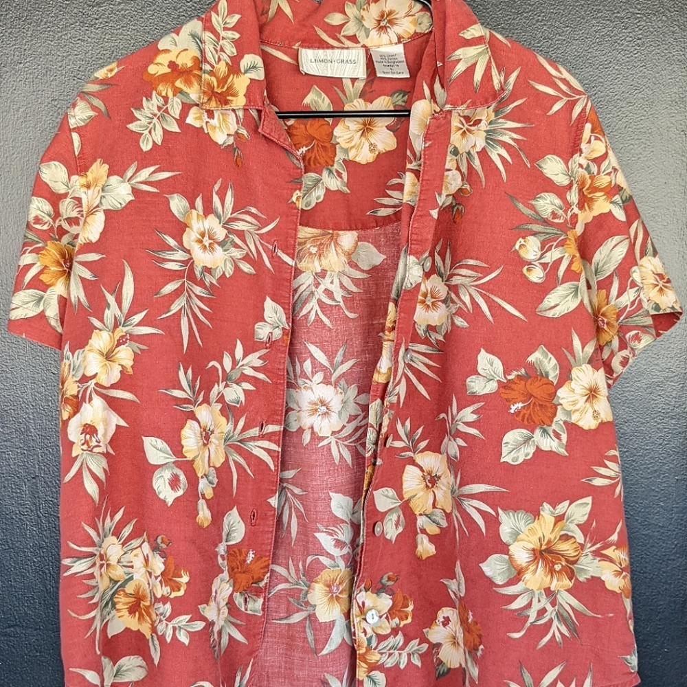 Floral Hawaiian Shirt (L)